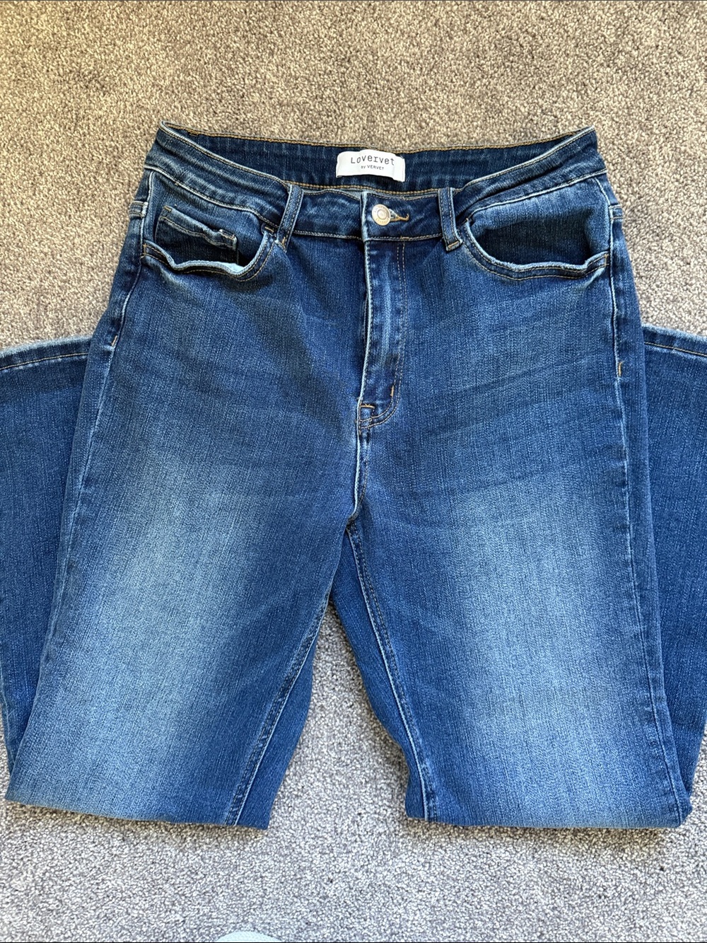 Loverlet Dark Blue Straight-Leg Woman's Jeans - Picture 3 of 8